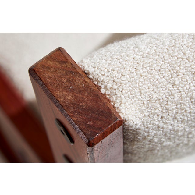 Vintage Rosewood Bouclé Dining Chairs by Poul h.poulsen for Gangsø Møbler, Denmark, 1960s, Set of 6 For Sale - Image 5 of 9