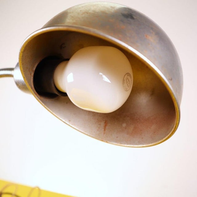 Vintage Italian Metal Table Lamp For Sale - Image 5 of 11