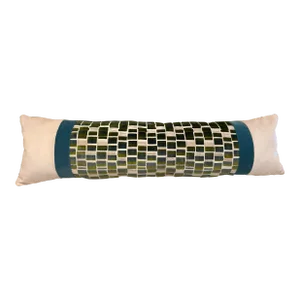 Jewel Tone Teal + Green Lumbar Pillow