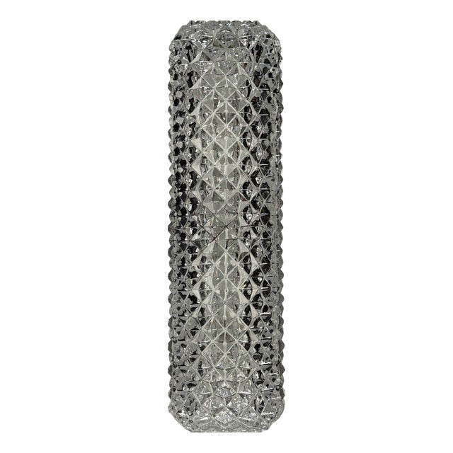 Space Age Wall Lamp in Aluminum and Glass from Glashütte Limburg, Germany, 1970s For Sale