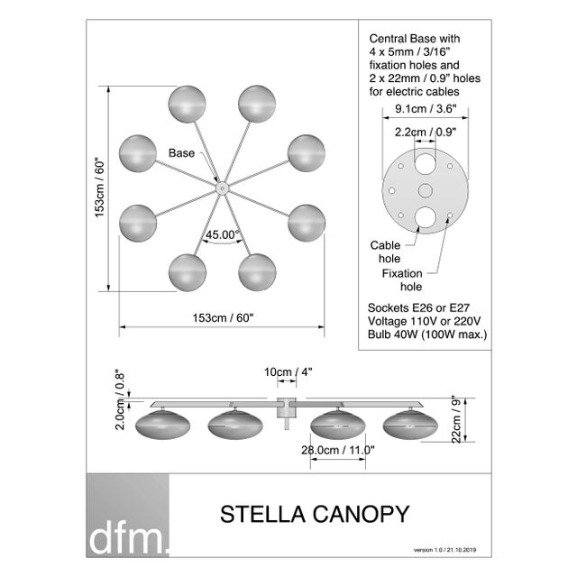 Metal Lighting / Design for Macha Stella Canopy Chandelier For Sale - Image 7 of 10