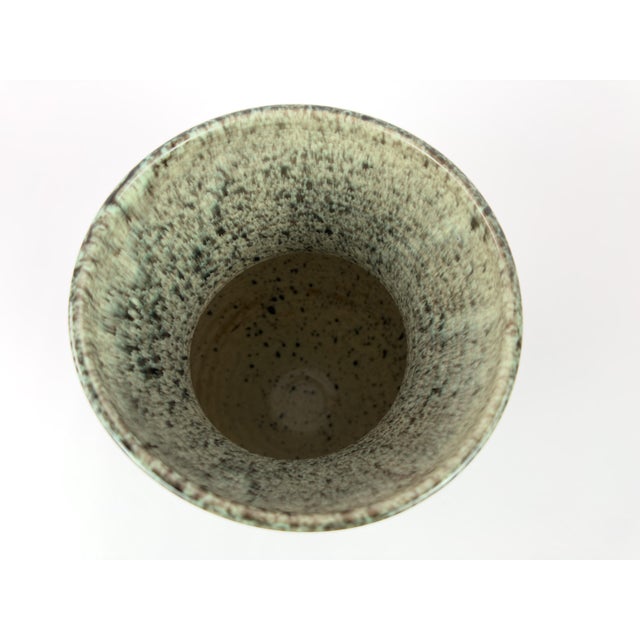 Mid-Century French Accolay Ribbed Stoneware Vase, C 1960 For Sale - Image 6 of 12