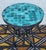 16" Emerald Aqua Moroccan Mosaic Table For Sale - Image 4 of 7