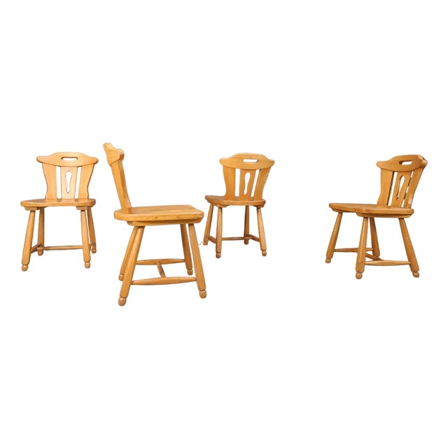 Mid-Century Brutalist Dining Chairs, 1960s, Set of 4 For Sale