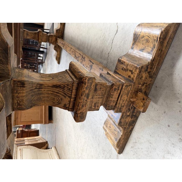 Large Monastery Style Table in Fir, 1980s For Sale - Image 9 of 12