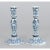 A lovely pair of Mid-Century Dutch Delft faience candlesticks. Maker's mark on reverse. These fine candlesticks are hand...