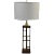 1960s Architectural Brass and Walnut Table Lamp For Sale