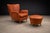 Brazilian Modern Armchair with Ottoman in Hardwood & Leather by Carlo Hauner, Brazil, 1950s - Lot 353 For Sale - Image 10 of 12