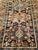 Textile Vintage Persian Heriz Karajah Rug, Hand-Knotted Wool, Geometric Pattern, Blue & Rust-Red, 3x4 For Sale - Image 7 of 14