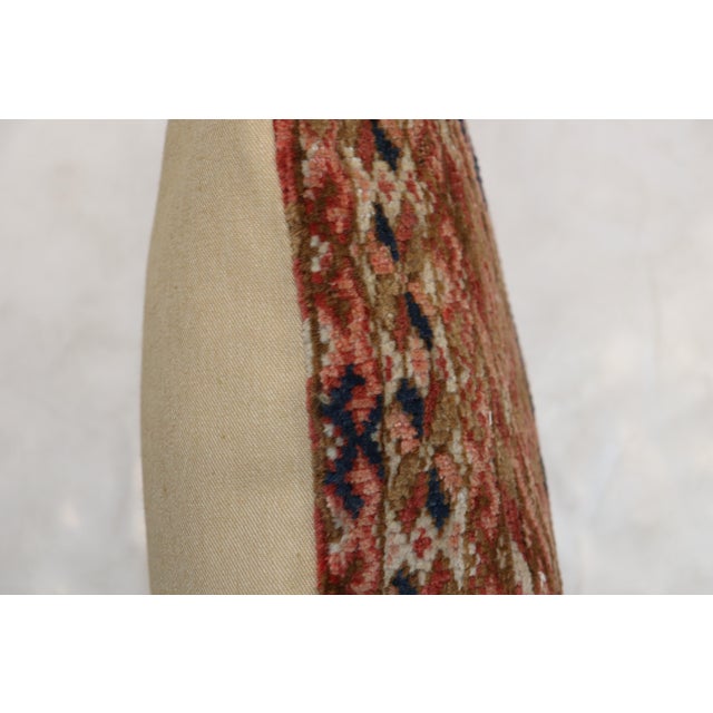 Lumbar Antique Turkeman Rug Pillow For Sale - Image 4 of 5
