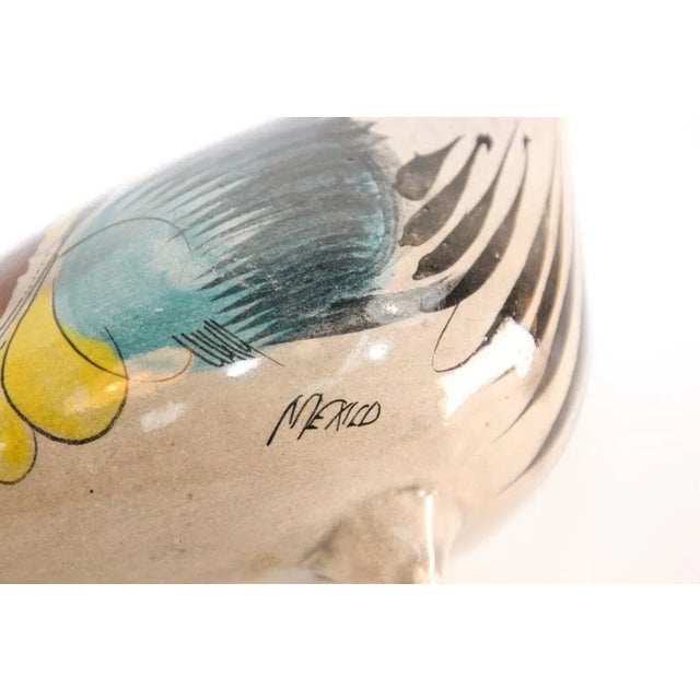 1950s 1950s Vintage Mexican Tonala Pottery Hand Painted Bird For Sale - Image 5 of 12