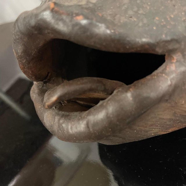 Bonobo Monkey Head Sculpture in Terracotta, 2019 For Sale - Image 12 of 18