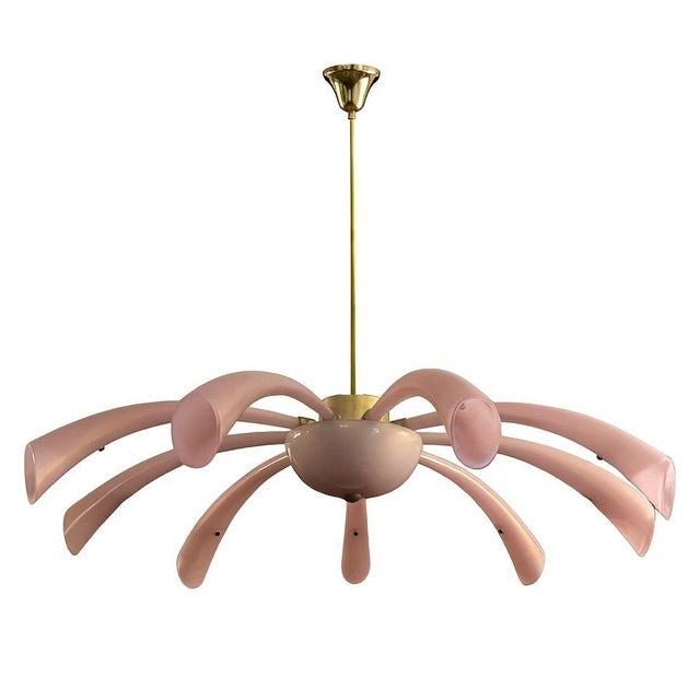 Italian 1950s Pair Barovier & Toso Murano Glass Fuochi D’Artificio “Fireworks” Chandeliers For Sale - Image 3 of 10