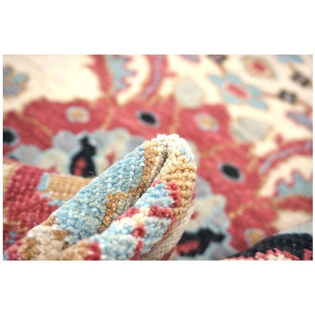 21st Century Afghan Wool Sultanabad 3x12 Ivory, Red, & Blue Handmade Runner Rug #1143661 For Sale - Image 13 of 13