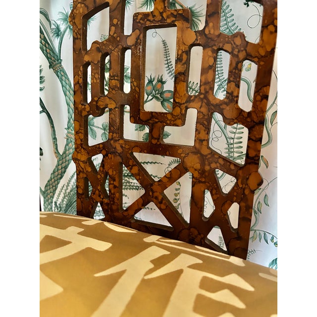 Mid 20th Century Early to Mid 20th Century Anglo-Chinese Faux Tortoiseshell Lacquer Pagoda Armchair For Sale - Image 5 of 15