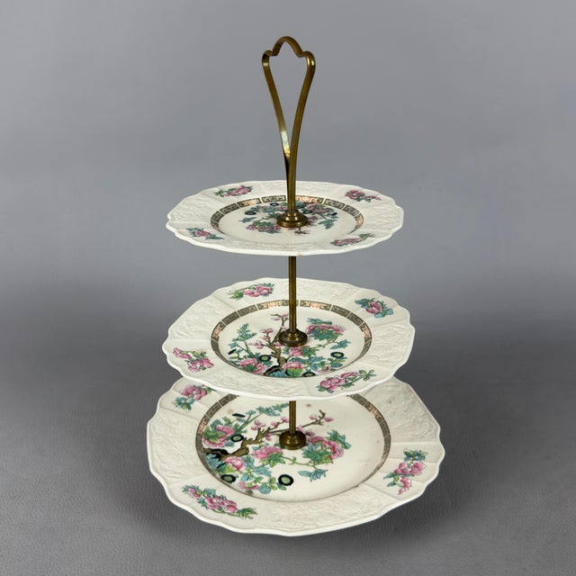 Vintage Three-Tier Etagere in Porcelain, 1950s For Sale - Image 4 of 14