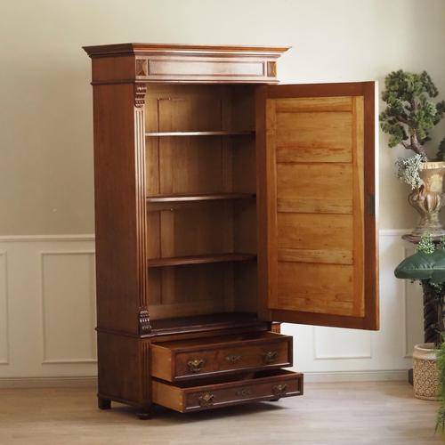 Antique Walnut Mirrored Cabinet, 1880 For Sale - Image 13 of 18