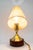 Brass Table Lamp with Wood and Fabric Shade, Vienna, 1950s For Sale - Image 6 of 15