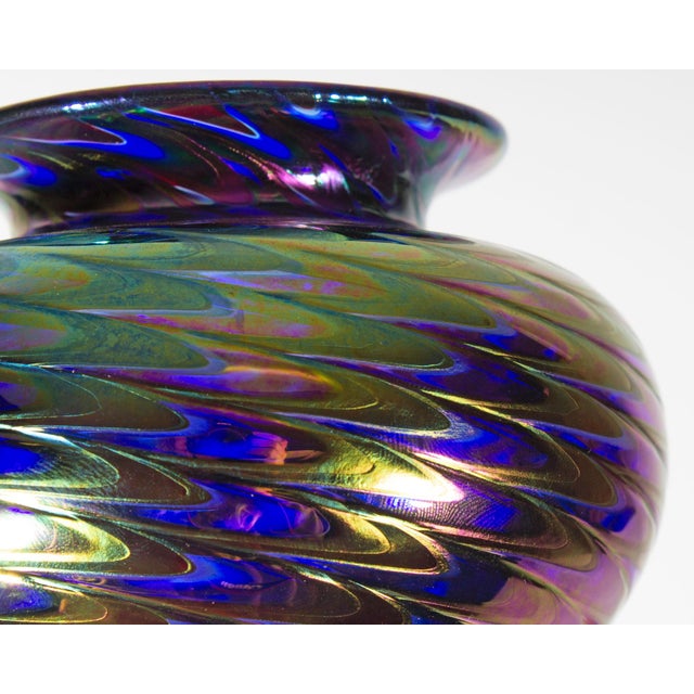 1970s Glass Eye Studio 1973 Art Glass Vase For Sale - Image 5 of 6