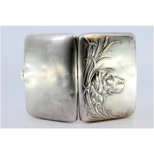 Silver Cigarette Case with Art Nouveau Reliefs For Sale - Image 6 of 8