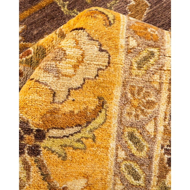 Textile Mogul, One-of-a-Kind Hand-Knotted Area Rug - Brown, 10' 2" x 13' 10" For Sale - Image 7 of 8