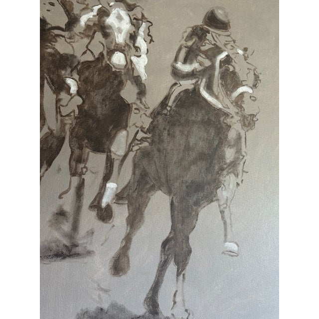 Early 21st Century Chicago Artist George T. Chakos Oil on Canvas "Bounding Home" For Sale - Image 5 of 9