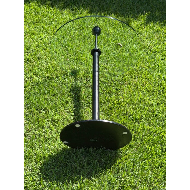 Vintage Flyline Italy Postmodern Glass Side Table For Sale - Image 9 of 12