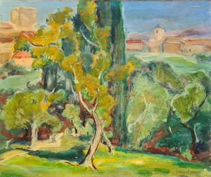 Jean Perret, Fauvist French Landscape, Oil on Canvas, 1920s-1940s
