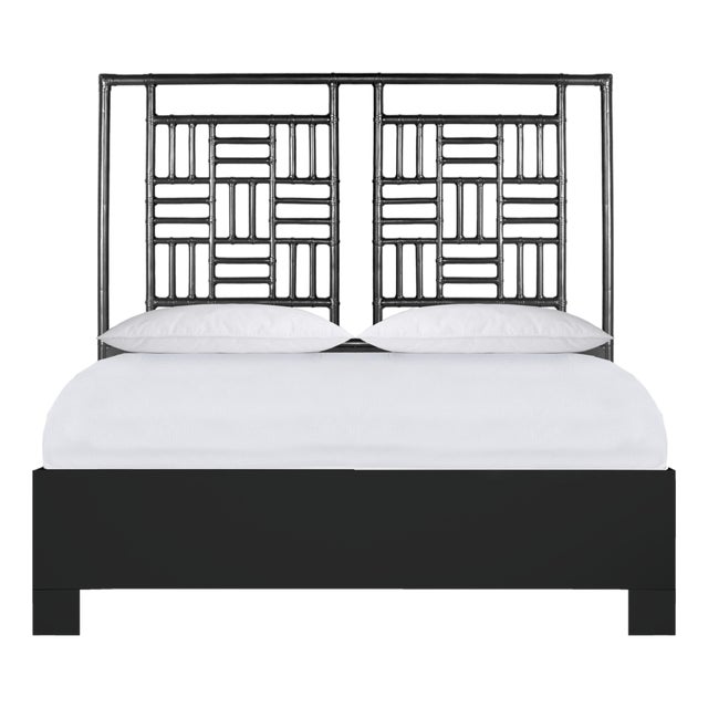 Finn Platform Bed Queen - Black For Sale