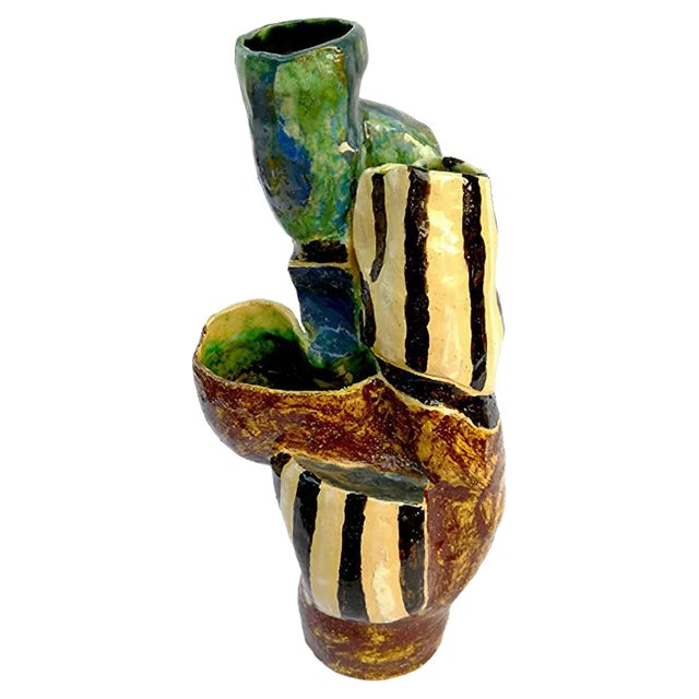 Sculptural Vase from Ceramica Fiorentina, 1950s For Sale