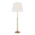Suzanne Kasler by Visual Comfort Signature Wyatt 29" Buffet Lamp in Hand-Rubbed Antique Brass with Linen Shade For Sale