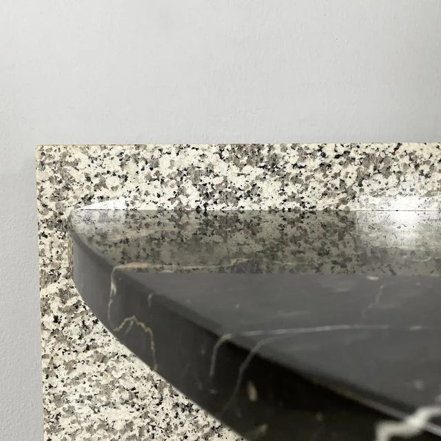 Italian Modern Black Marble Granite Console Aldo Cibic for Memphis, 1980s For Sale - Image 12 of 18