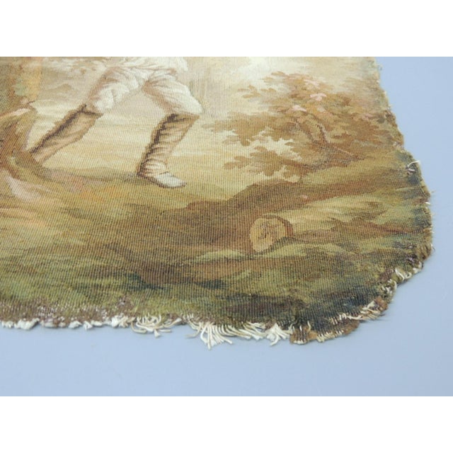 Antique Aubusson Tapestry Chair Back Cover For Sale - Image 4 of 5