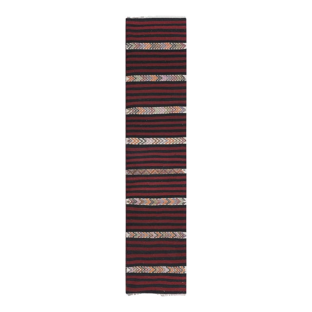 Striped Turkish Kilim Runner Rug For Sale