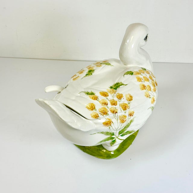 Mid-Century Italian Boho Chic Rustic European Duck Soup Tureen - Easter. For Sale - Image 12 of 18