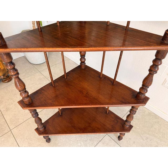 Wood Etagere Shelf in Wood For Sale - Image 7 of 8