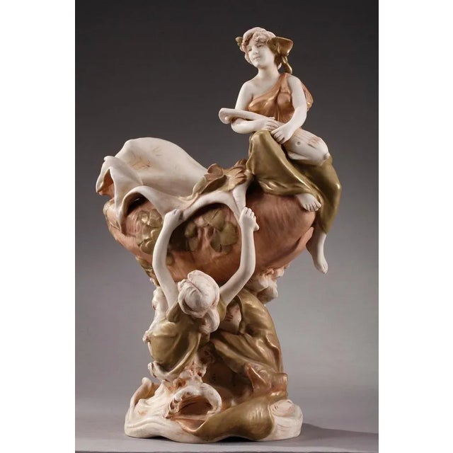 Wide Art Nouveau Vessel from Royal Dux For Sale - Image 10 of 18