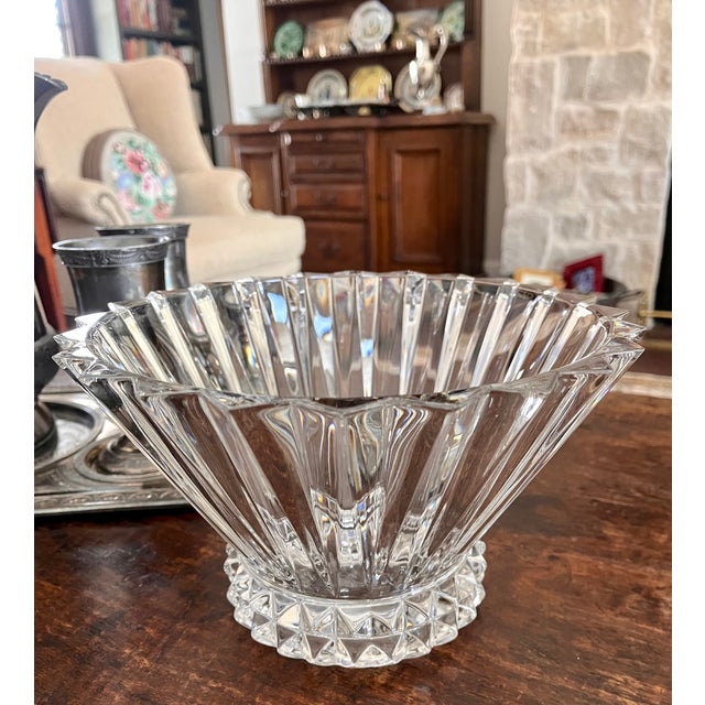 Imported from Germany. Rosenthal Classic lead crystal thick wall fluted bowl. The bowl measures 10 inches in diameter and...