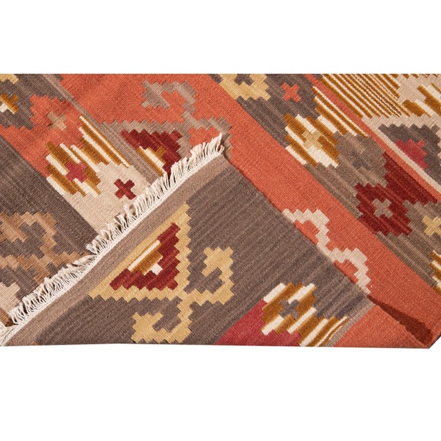 21st Century Modern Kilim Rug 4 '9'' X 6' 8'' For Sale - Image 4 of 13