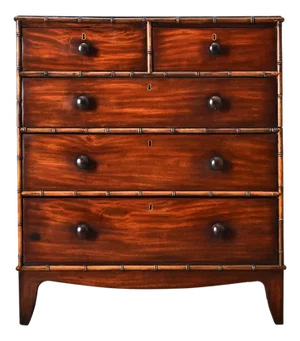 English 19th Century Mahogany Campaign Chest