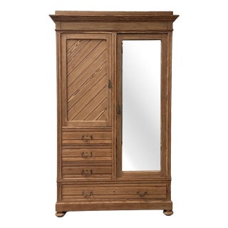 Antique Country Wardrobe in Wood, 1890s For Sale