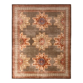 Rug & Kilim’s Oversized Etoile Rug in Red and Brown, 14x20 For Sale