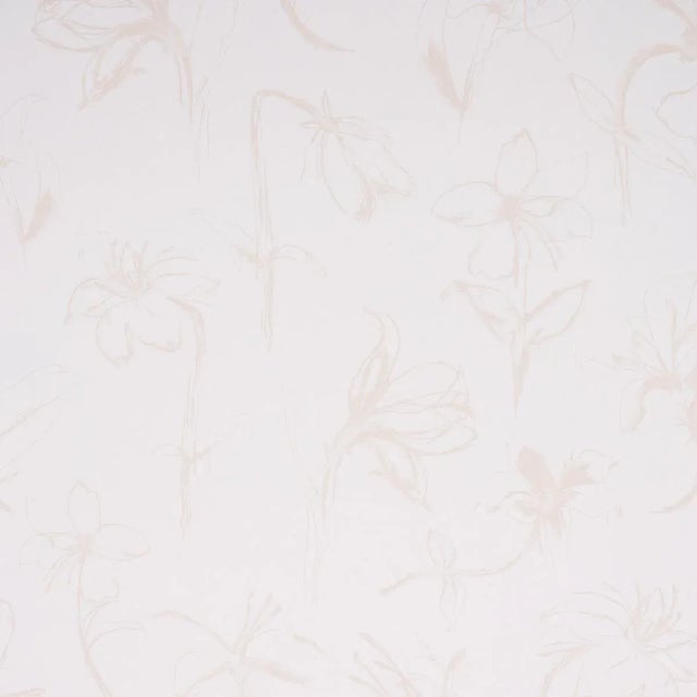 Schumacher x Hera Ford Close Your Eyes & Remember Wallpaper in Light Neutral For Sale