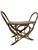 Thonet Vintage Woven Rattan & Bamboo Stool With Sculptural Loop Base For Sale - Image 4 of 18