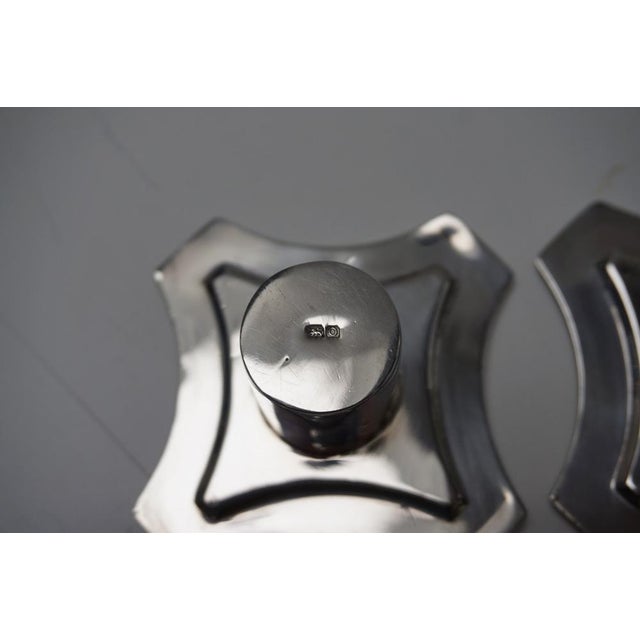 Neoclassical Sterling Silver Column-Form Candleholders Birmingham by Bayliss and Coulthard, 1913, Set of 2 For Sale - Image 13 of 16