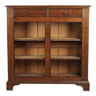 Antique Mid-19th Century English Oak Bookcase For Sale