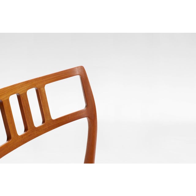 Vintage Model 79 Dining Chairs in Teak and Paper Cord by Niels Otto Møller for J.L. Møller Mobelfabrik, 1960s, Set of 4 For Sale - Image 4 of 6