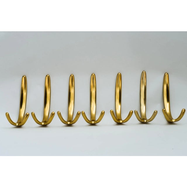 1960s Viennese Aluminum Wall Hooks, 1960s, Set of 7 For Sale - Image 5 of 9