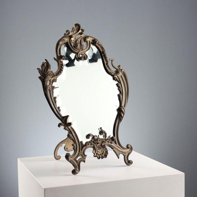 Antique Rococo Table Mirror in Bronze For Sale - Image 13 of 13