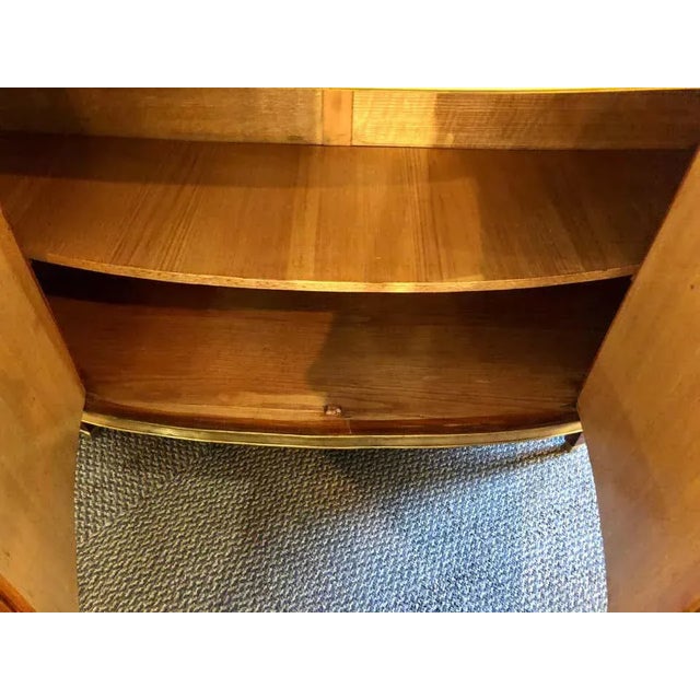 1970s Palatial Russian Neoclassical Style Demilune Console Cabinet For Sale - Image 5 of 13